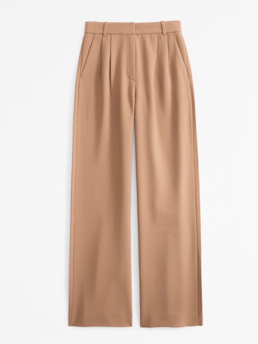 Abercrombie & Fitch High-Rise Tailored Pant - Camel Brown